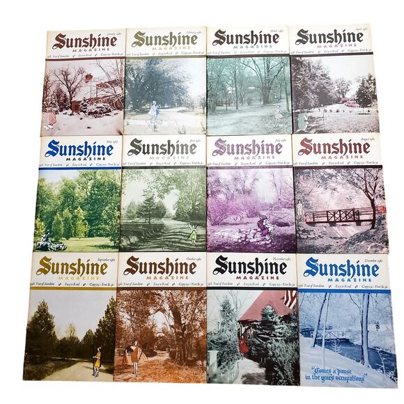 Vtg 39th Year Sunshine Magazine Complete 1962 Set Jan-Dec Lot of 12 Easy to Read - Picture 1 of 7